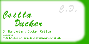csilla ducker business card